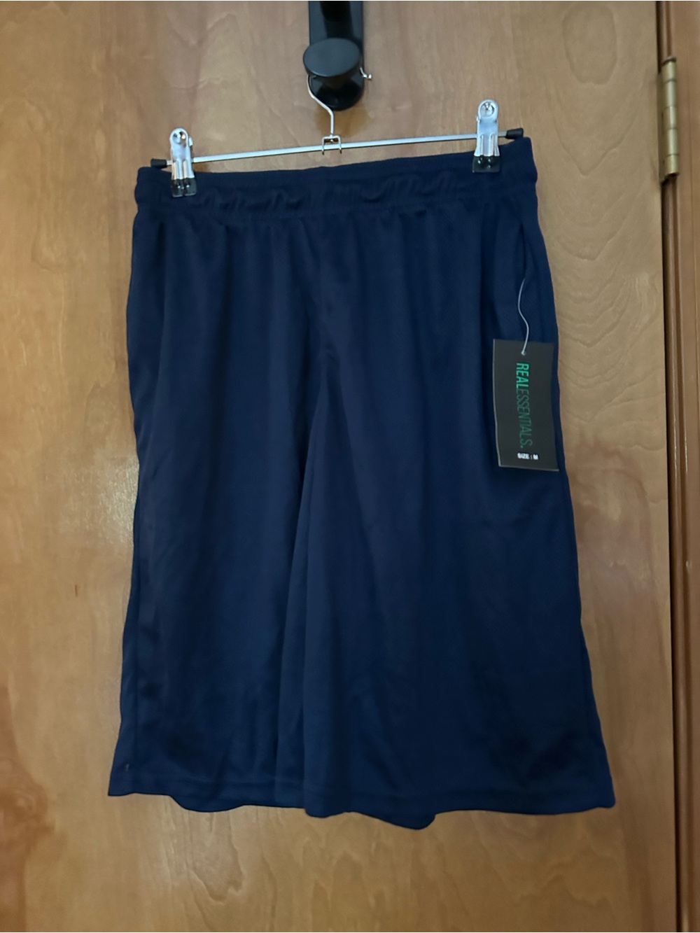 🌵 3/$15 Real Essentials Men's Navy Blue Drawstring Athletic Shorts ( see descrip